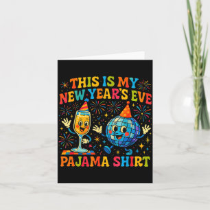 This Is My New Year’s Eve Pajama Funny Retro Gift Card