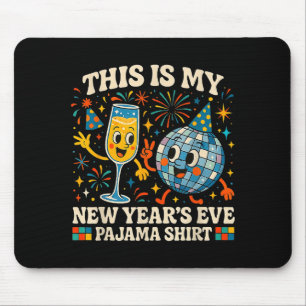 This Is My New Year’s Eve Pajama Funny Retro Gift Mouse Pad