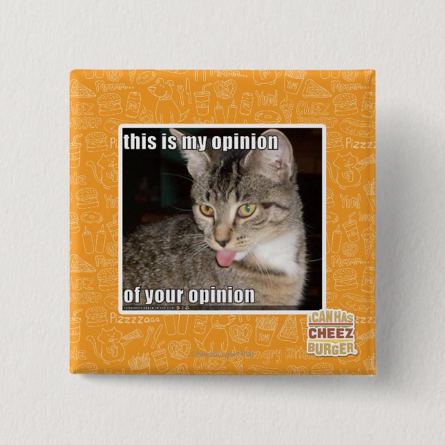 this is my opinion 15 cm square badge (Front)