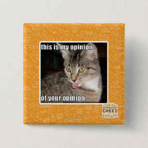this is my opinion 15 cm square badge