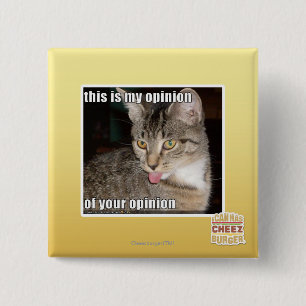 this is my opinion 15 cm square badge