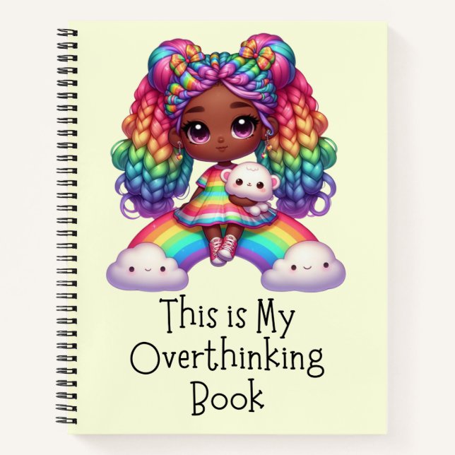 This Is My Overthinking Book –Cute Yellow Notebook (Front)