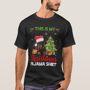 This Is My Pajama Dachshund Santa For Christmas T-Shirt