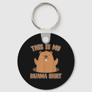This Is My Pajama Groundhog Day Shirt For Men Wome Key Ring
