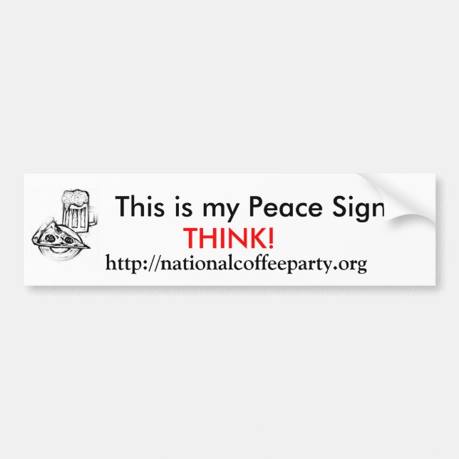 This is my Peace Sign Bumper Sticker (Front)