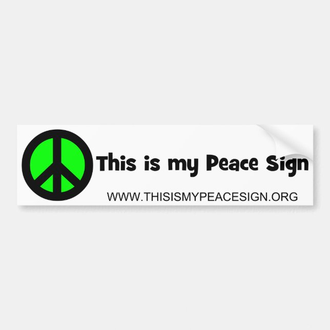 This Is My Peace Sign Bumper Sticker (Front)