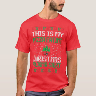 This Is My Pizza Eating Christmas Pajama Shirt Fun