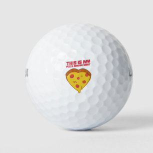 This Is My Pizza Making Shirt Heart Golf Balls
