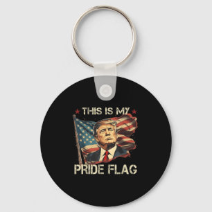 This Is My Pride Flag American Flag Patriotic Key Ring