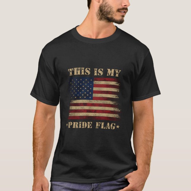 This Is My Pride Flag American Usa 4Th Of July T-Shirt (Front)