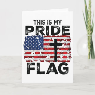 This Is My Pride Flag Jesus Cross Usa American 4th Card