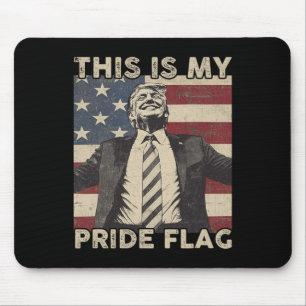 This Is My Pride Flag Trump Usa Flag 4th Of July Mouse Pad