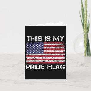 This Is My Pride Flag Usa American 4th Of July Pat Card