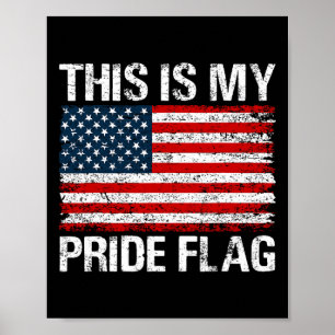 This Is My Pride Flag Usa American 4th Of July Pat Poster