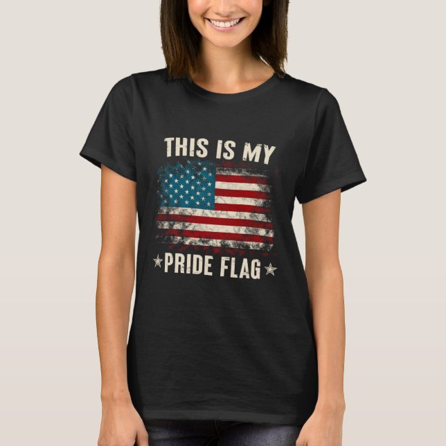 This Is My Pride Flag Usa American 4th Of July Pat T-Shirt (Front)