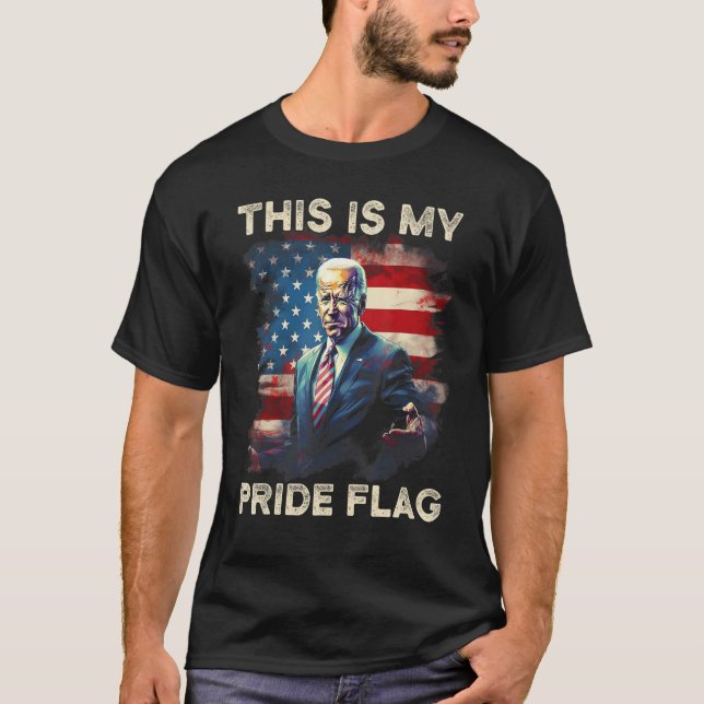 This Is My Pride Flag USA American 4th of July Pat T-Shirt (Front)