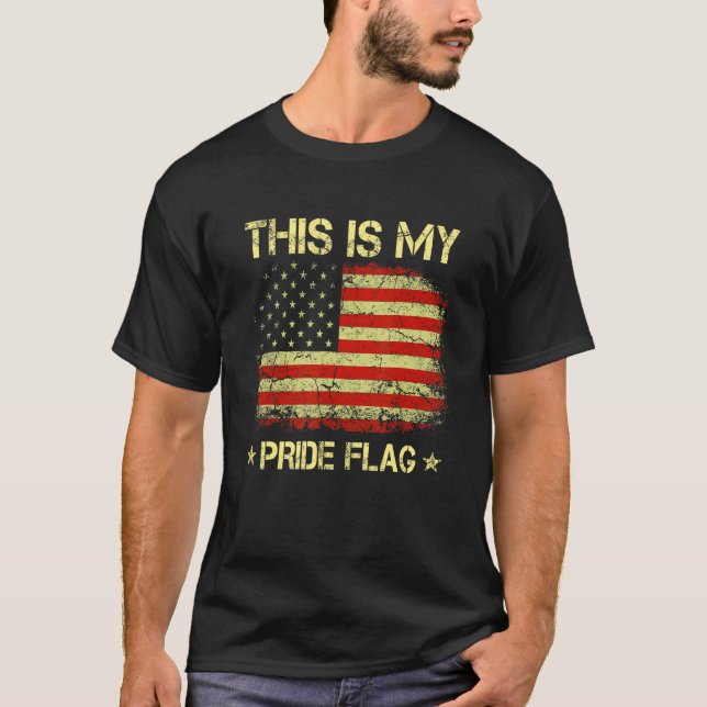 This Is My Pride Flag Usa American 4th Of July Pat T-Shirt (Front)