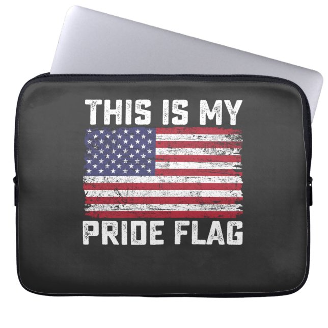This Is My Pride Flag USA Laptop Sleeve (Front)