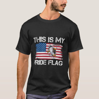 This Is My Pride Usa American Flag 4Th Of July Pat T-Shirt