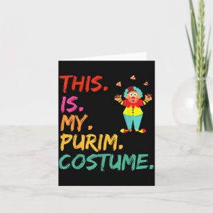 This is My Purim Costume Funny Clown Card