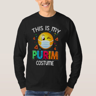This Is My Purim Costume Funny Jewish Face Mask 3 T-Shirt