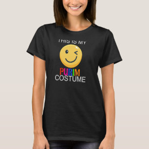 This Is My Purim Costume Funny Jewish Face Mask Pu T-Shirt