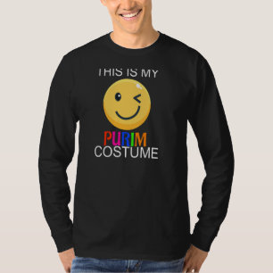 This Is My Purim Costume Funny Jewish Face Mask Pu T-Shirt