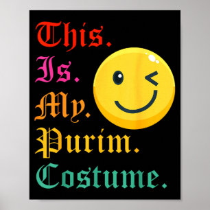 This is my purim costume funny jewish  poster