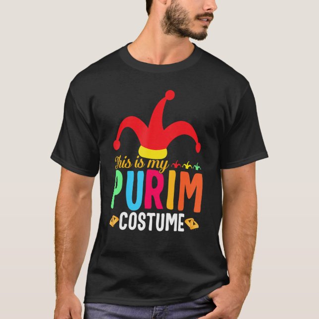 This Is My Purim Costume Happy Purim Holiday Jew H T-Shirt (Front)