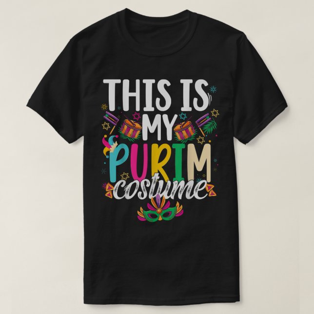 This Is My Purim Costume Jewish Happy Purim day 20 T-Shirt (Design Front)
