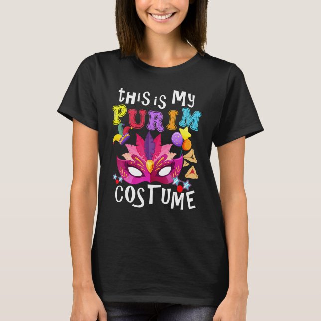 This Is My Purim Costume Jewish Happy Purim Hamant T-Shirt (Front)