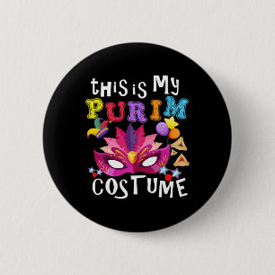 This Is My Purim Costume Jewish Purim Gift 6 Cm Round Badge