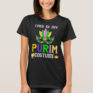 This Is My Purim Costume Mask Hamantash Jewish Hol T-Shirt