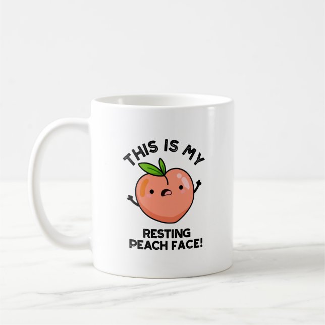 This Is My Resting Peach Face Pun  Coffee Mug (Left)