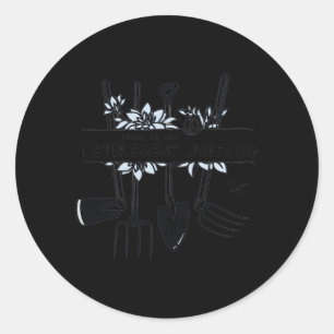 This Is My Retiret Uniform Gardening Classic Round Sticker