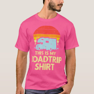 This Is My Roadtrip Shirt Sunset Retro Camping Van