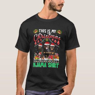 This Is My Rottweiler Christmas Pajama Costume Dog T-Shirt