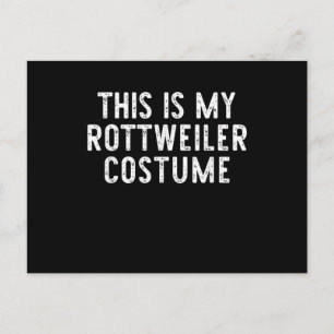 This Is My Rottweiler Dog Costume Halloween Lazy Announcement Postcard