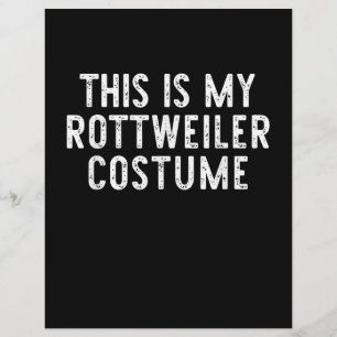 This Is My Rottweiler Dog Costume Halloween Lazy Custom Letterhead