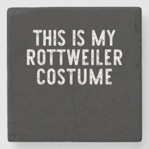 This Is My Rottweiler Dog Costume Halloween Lazy Stone Coaster