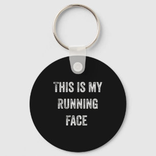 This Is My Running Face Funny Running Key Ring