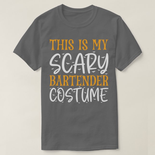 This Is My Scary Bartender Costume T-Shirt (Design Front)