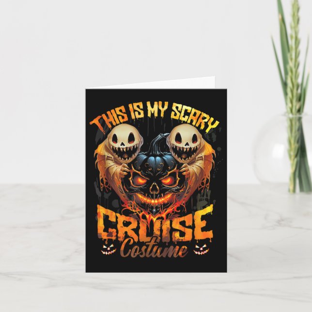 This Is My Scary Cruise Costume Devil Ghost Horror Card (Front)