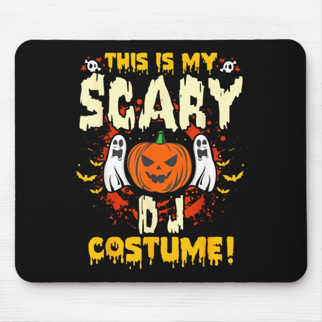 This is My Scary DJ Costume Funny Halloween Mouse Pad (Front)