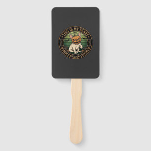 This Is My Scary French Bulldog Costume Halloween Hand Fan