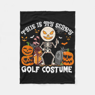 This Is My Scary Golf Costume Halloween Skeleton P Fleece Blanket