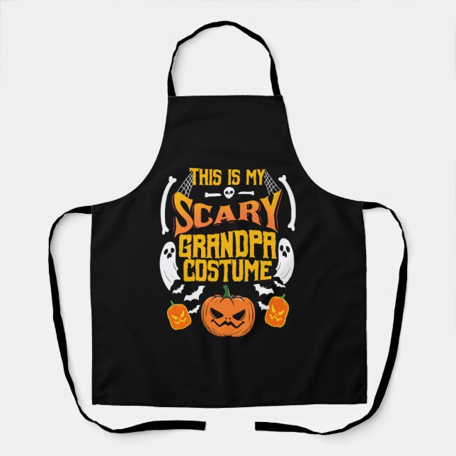 This Is My Scary Grandpa Costume Apron (Front)