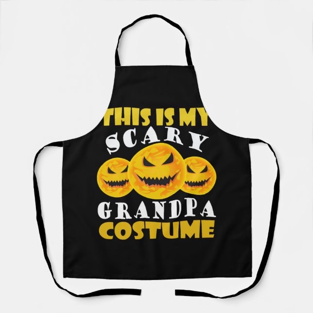 This is my scary Grandpa Costume T-shirt Apron (Front)