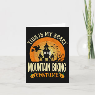 This Is My Scary Mountain Biking Costume Halloween Card