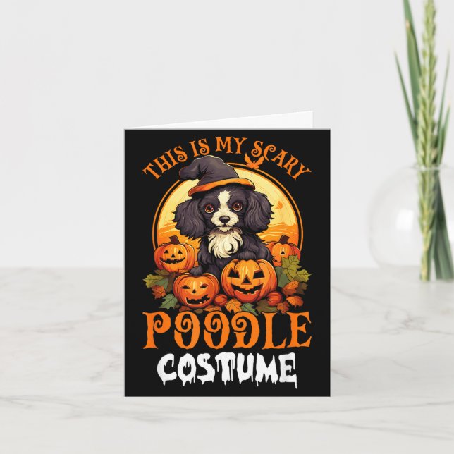 This is my scary poodle costume  card (Front)